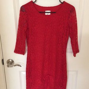 Mac+Jac Red Lace Dress